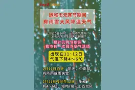 运城市元宵节期间有雨雪大风降温天气#山西运城视频封面