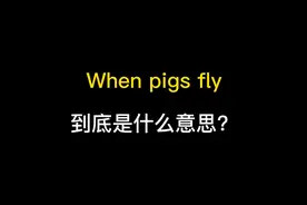 when pigs fly到底是什么意思？#英语 #英语没那么难 #救救孩子吧视频封面