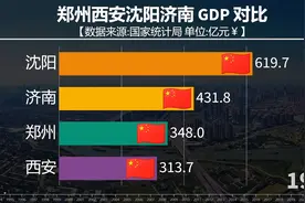 郑州西安沈阳济南GDP对比，西安郑州谁是最大黑马？ #知识视频封面