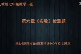 人教版数学七下《测试6》湖北省优质课视频封面
