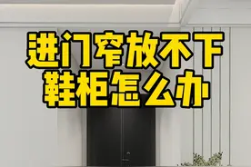 进门窄做不了鞋柜，那就利用自家非承重墙，这样设计实用又美观#家装装修#装修设计#玄关 视频封面