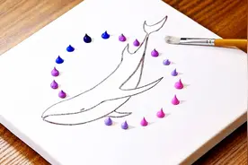 #教你鲸鱼  此去半生太凄凉，鲸落惹人断肠 #画画 #鲸鱼的画法