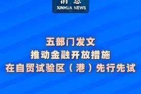 新华社消息｜五部门发文 推动金融开放措施在自贸试验区（港）先行先试视频封面