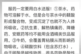千万不能用茶水和饮料送服药物#新闻 #服药 视频封面