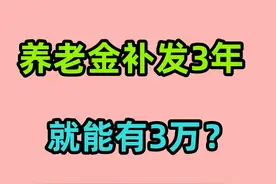 2024年，退休中人养老金补发3年，总共有3万吗？何时到位？