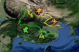黄河和长江干流走向，一北一南，各有千秋 #长江 #黄河 #地理知识 #地形图 #内容启发搜索