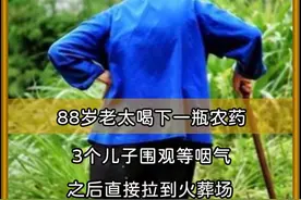 88岁老太喝下一瓶农药，3个儿子围观等咽气，之后直接拉火葬场 #百善孝为先 #母子 #不孝子视频封面