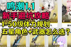 鸣潮1.1新人避坑攻略!五星角色练谁？五星武器+大月武器 #鸣潮