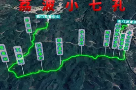 三维地图演示贵州荔波小七孔旅游路线