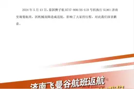 5月13日，有网友搭乘泰国狮航SL961济南至曼谷廊曼航班时，起飞后听到爆响，随后有广播通知返程，5月15日， 泰国狮航在官方微信公众号发布航班返航的说明，因机械故障造成返航，该航司对此致歉。#飞机返航 #惊魂一刻 @抖音短视频 @DOU+小助手视频封面