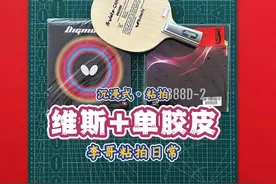 沉浸式粘拍——蝴蝶维斯+D05+中颗粒单胶皮~ #乒乓球 #乒乓器材视频封面