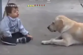 患有唐氏综合症三岁的小男孩，被狗狗的善意爱抚疗愈，好感动🙏视频封面