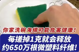 每搓掉1克就会释放约650万根微塑料纤维！ （编辑：甘乐；责编：梁莹；素材来源：新华智见）#洗碗 #塑料制品 #有毒 #洗碗布 #广州视频封面