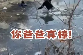 12月24日#河南周口 “你爸爸真棒”！两顽童玩耍不慎坠入冰窟，生病中的大哥跳进冰水咬牙相救~ 孩子担心焦急呼喊：爸爸！网友：爸爸永远是孩子心中的超级英雄！#正能量 #儿童安全 #溺水 #惊险一刻 #救援 #河南dou知道视频封面
