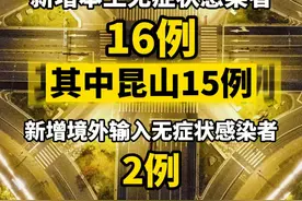 4月7日0至24时，苏州新增新冠肺炎本土确诊病例1例，来自昆山；新增本土无症状感染者16例，其中昆山15例；新增境外输入无症状感染者2例。#昆山 #共同助力疫情防控 #昆山加油 视频封面