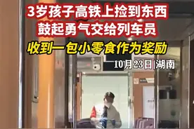 3岁孩子高铁上捡到东西，鼓起勇气交给列车员#人类幼崽到底有多可爱 #人类幼崽 #拾金不昧 #正能量 视频封面