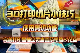 3D打印切片小技巧：使用剪切功能，完美打印黑悟空灵吉菩萨笔筒视频封面