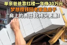 #单亲爸爸扛楼一年挣30万元 #一个努力搬砖的小伙子 #扛楼  “想靠自己的努力，回老家盖房！”（画面来源：@扛楼战神波哥 ）#努力搬砖 #社会百态视频封面