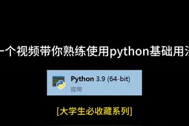 一个视频熟练掌握python基础用法视频封面