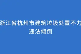 典型案例 | 浙江省杭州市建筑垃圾处置不力违法倾倒视频封面