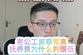 老公工资非常高，抚养费为什么判很低视频封面