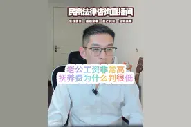 老公工资非常高，抚养费为什么判很低视频封面