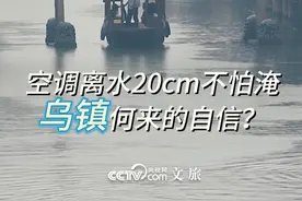 乌镇人的自信！空调外机距水面仅20cm不怕淹，导游揭秘：所有的水都可人工调控。视频封面