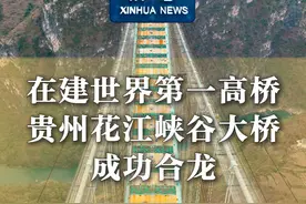 新华社消息｜在建世界第一高桥贵州花江峡谷大桥成功合龙视频封面