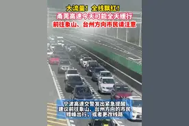 大流量！全线飘红！ 甬莞高速今天可能全天缓行，前往象山、台州方向市民请注意！#宁波新闻 #道路 #交通