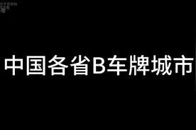 中国各省B车牌城市#沙雕动画 #搞笑 #内容过于真实 #汽车知识视频封面