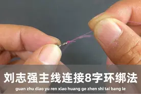 刘志强大师主线连接8字环绑法让人受益匪浅 #鱼线打结方法教学 #主线连接八字环 #钓鱼人 #八字环绑法