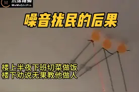 楼上半夜下班切菜做饭，楼下劝说无果直接教他做人 #噪音扰民视频封面
