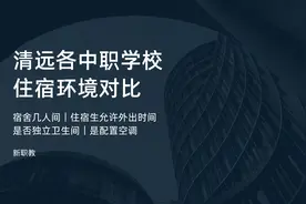 清远职校（三）住宿环境对比图片版
含中专、中职视频封面