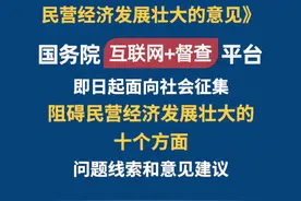 国务院“互联网+督查”平台公开征集阻碍民营经济发展壮大问题线索视频封面