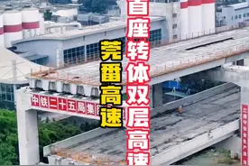 国内首座转体双层高速公路-莞番高速 为减少征地拆迁、节约建设用地，中铁大桥局承建的莞（东莞）番（番禺）高速公路三期优化设计，大量采用共线双层桥结构，上层是莞番高速，中层是环莞快速，地面为镇街公路，全线比单层桥方案减少占地800亩。#基建 #高速 #自驾游 #旅游 #内容启发搜索 @怀信（书法）学堂 @酒店推荐官视频封面