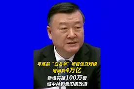 #住建部表示年底前白名单项目信贷规模增加到4万亿   #新增实施100万套城中村和危旧房改造视频封面