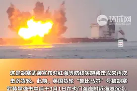现场画面！也门胡塞武装公布在红海击沉希腊籍货轮视频
