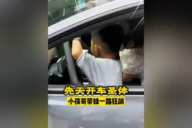 12岁小孩哥开车带着9岁妹妹在高速上一路狂飙#离谱  #满级小孩视频封面