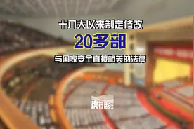 十八大以来，我国制定修改20多部与国家安全直接相关的法律视频封面