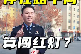 误闯红灯后停在路中间算不算闯红灯 #知识 #庐州老交 #生活视频封面