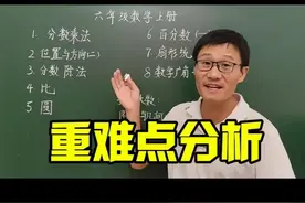 人教版六年级数学上册，开学第一课，教材总体重难点分析视频封面