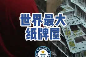 来自印度的15岁学生阿纳夫·达加使用超过14300张扑克牌，耗时41天搭建出世界最大的纸牌屋建筑#吉尼斯世界纪录 #纸牌屋视频封面