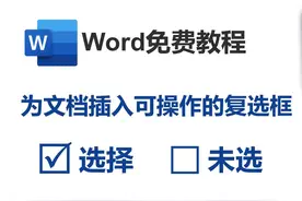 在文档中插入可操作的复选框 #word复选框#word办公技巧视频封面