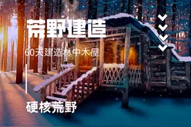 耗时60天荒野建造林中木屋超长完整版 #荒野建造 #野外建造视频封面