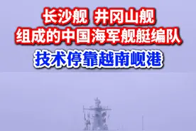 长沙舰、井冈山舰组成的中国海军舰艇编队技术停靠越南岘港。（来源：央视军事）视频封面