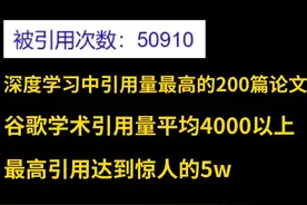 【太...强了！】深度学习中被引用最高的200篇论文视频封面