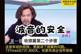 一位台湾飞行员年初时候所诟病的737MAX系列的襟翼问题。视频封面