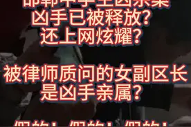 邯郸中学生凶杀案的凶手已被释放？ 还上网炫耀？假的！ 邯郸中学生凶杀案的凶手已被释放？还上网炫耀？被律师质问的女副区长是凶手亲属？假的！假的！假的！#邯郸未成年人 #邯郸未成年被害案谣言处置情况 #聚v计划视频封面