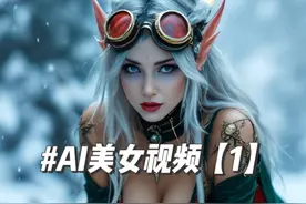 国外AI大神制作的圣诞美女小姐姐【1】 #cosplay #AI视频 #AI美女视频封面