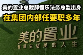 美的置业总裁郝恒乐法务总监出身 在集团内部任要职多年#房企视频封面